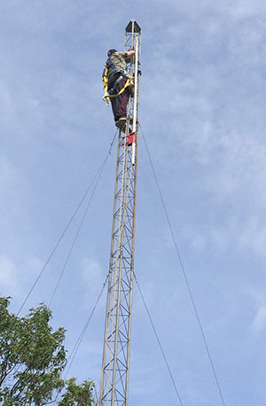 ham radio tower work